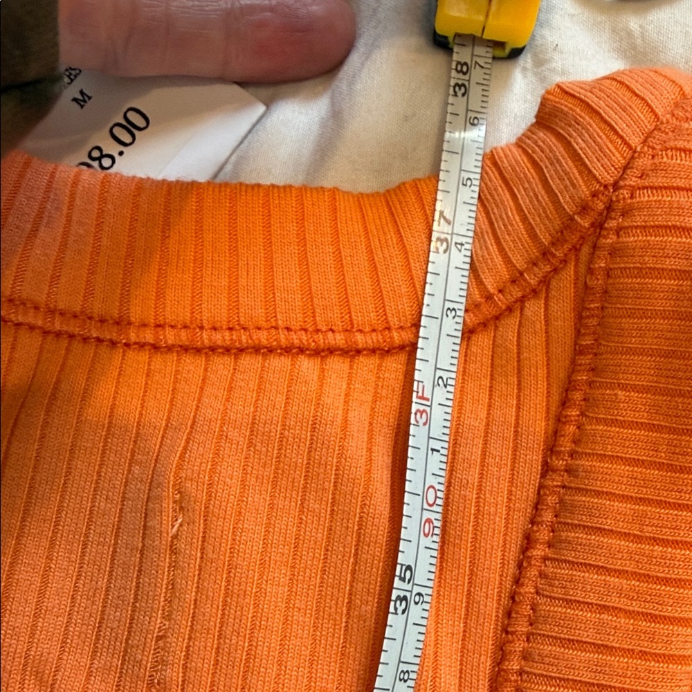 Bandier Rivington Racer Ribbed Orange Dress - Picture 7 of 7